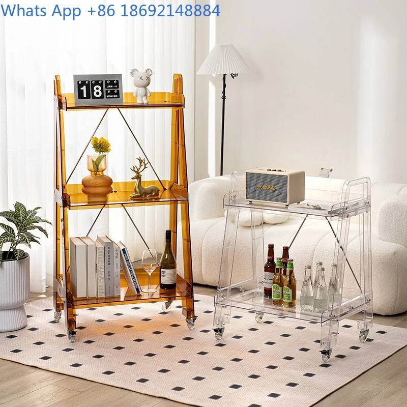 Modern simple household shelves, living room snack storage, study ornaments, bookshelves ins transparent shelves