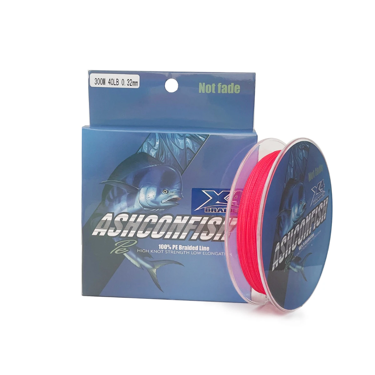 Braided Fishing Line PE 100M 300M Color Never Come Off Red 4 Strands Thread Fishing Cord 2-100LBS 0.06-0.55mm Super Rope Sea