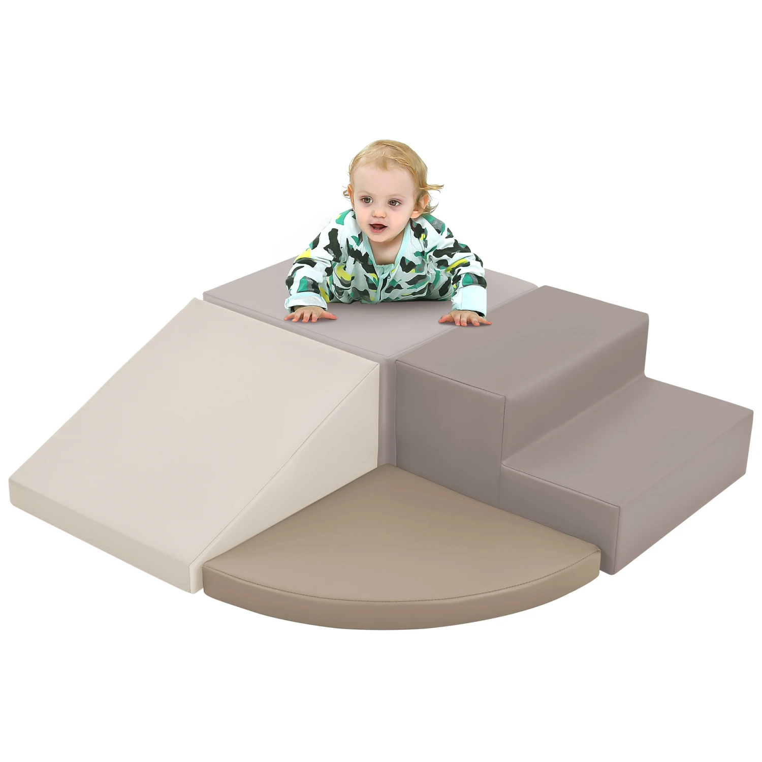 Soft Climb and Crawl Foam Playset, Safe Soft Foam Nugget Block for Infants, Preschools, Toddlers, Kids Crawling and Climbing Ind