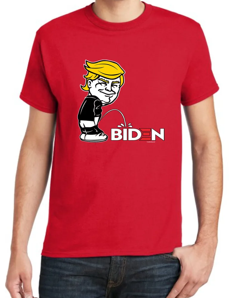 Trump Shirts Funny Rude Offensive Anti-Biden Anime Graphic T-shirts For Men Clothing Women Short Sleeve Tees Vintage 100%Cotton