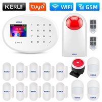 KERUI W202 WIFI Home Security Alarm System Tuya Smart Wireless APP Burglar Wirless Alarm Siren with PIR Motion Detector Sensor