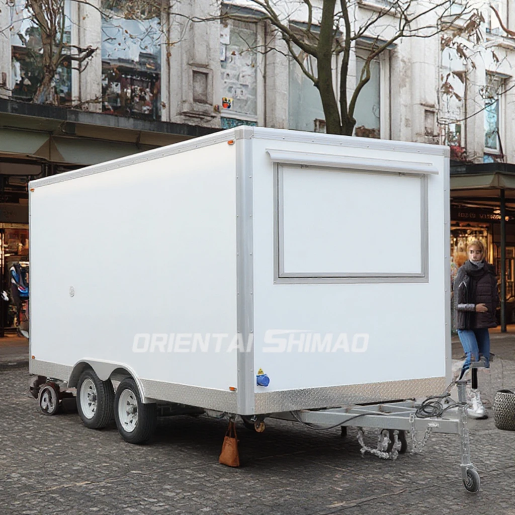 Oriental Shimao Most Popular Multifunctional Towable Food Trailer Fast Food Cart Built-In Power Candy Pizza Ice Cream Turkey