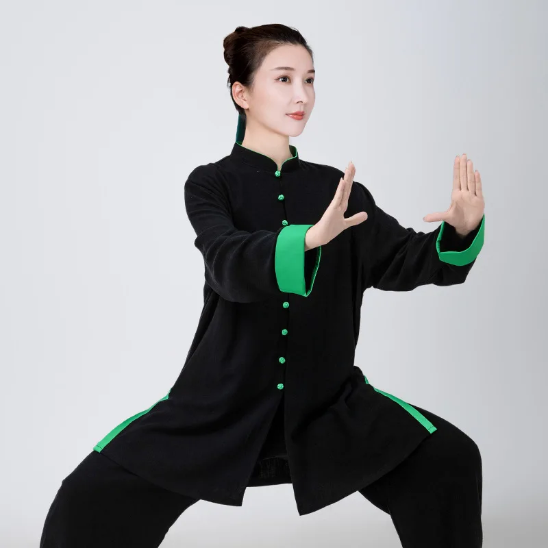 Chinese Martial Arts Performance Tai Uniform Gong fu Wushu Suit Taiji Clothing  Women's New High-End Exercise Men's Winter view 3
