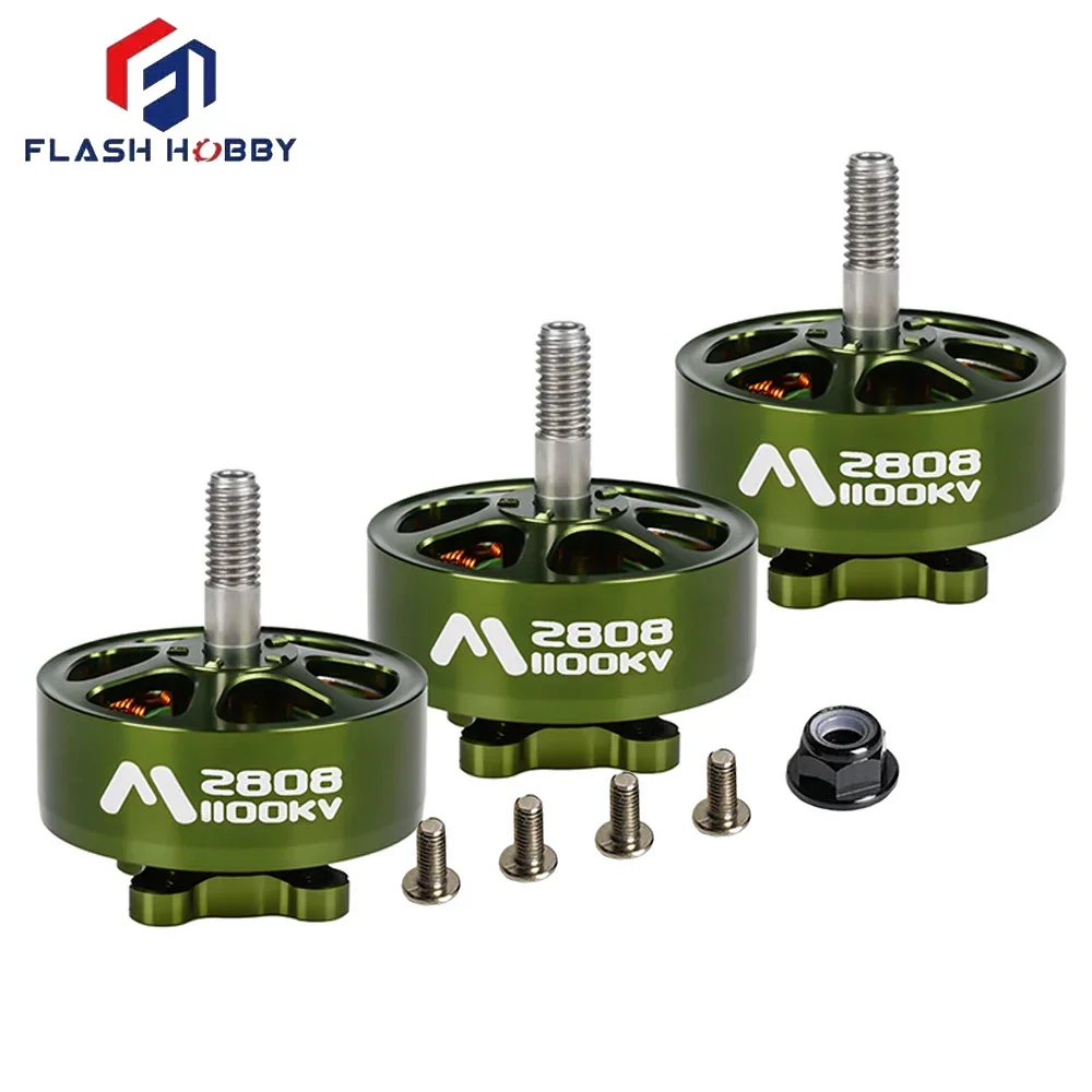 RoRuS4pcs/lot Flashhobby Mars2808 M2808 2808 KV1100 3-6S 5mm Shaft BLDC Motor