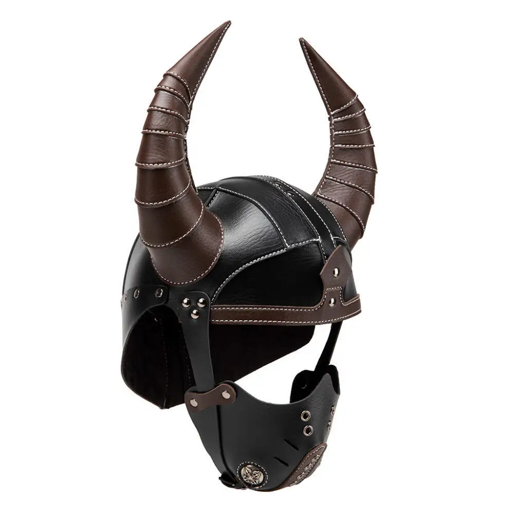 الطاعون الطبيب كوس قناع Steampunk نمط هالوين زي حفلة الدعائم القرون الوسطى تأثيري فايكنغ قرون قبعة خليط بولي Leather الجلود