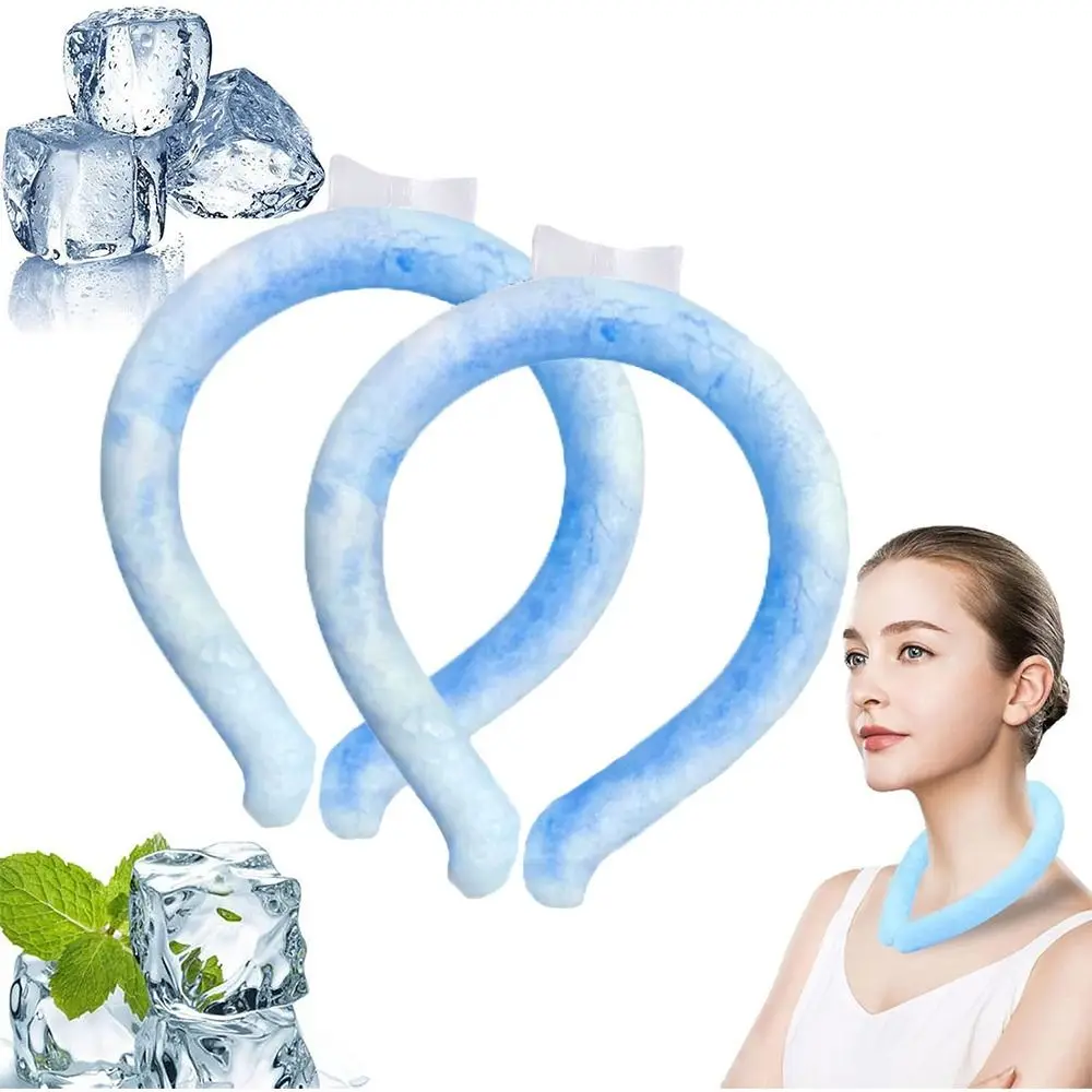 

Wearable Neck Cooling Tube for Summer Reusable Ice Ring Neck Cooler Soft Body Cooling Cooling Neck Wrap for Heat Outdoor Sports