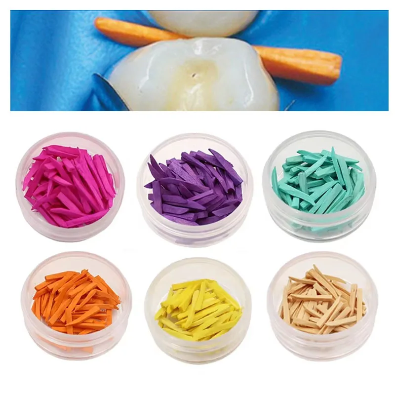 Kliny dentystyczne Kliny do szczelin międzyzębowych Drewniane Drewniane Narzędzia do rekonstrukcji dentystycznej Kompozyt interdentalny Jednorazowe materiały do leczenia jamy ustnej