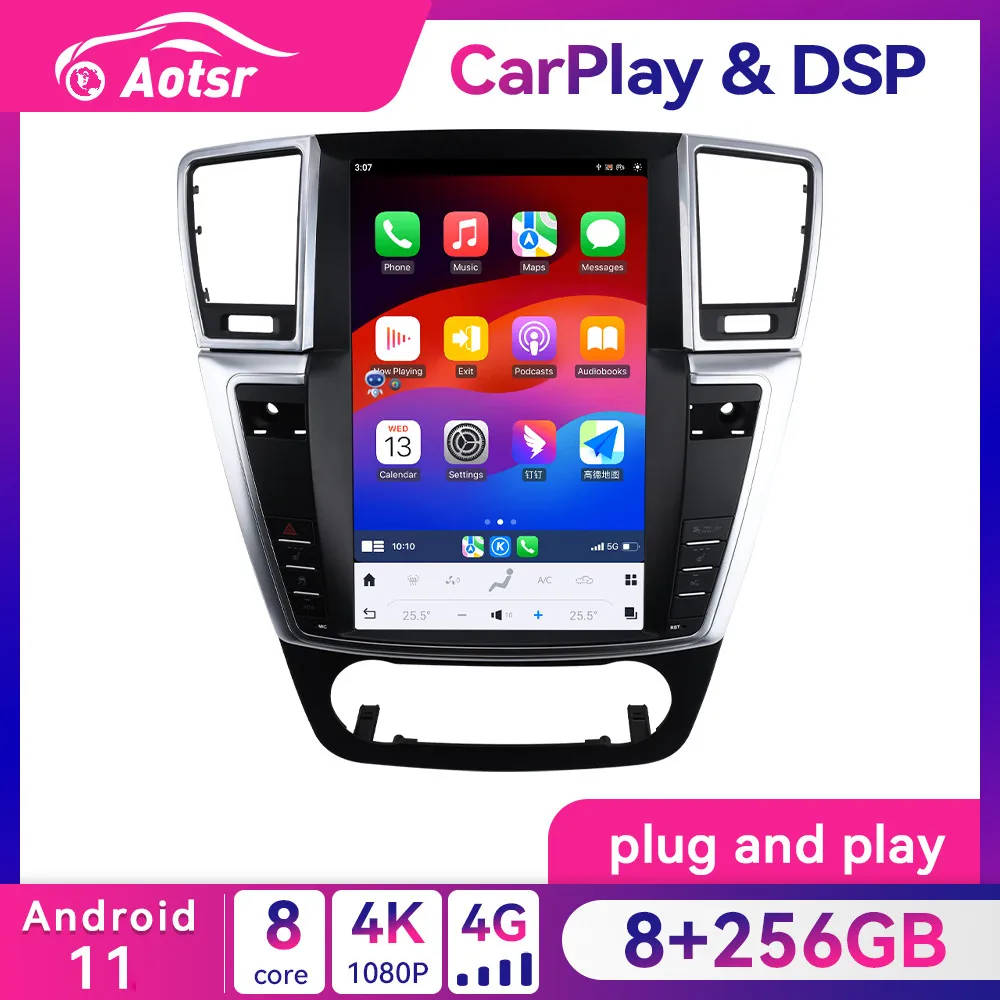 

12.1" Android 13 Touch Screen Stereo For Mercedes Benz W164 ML GL 2012-2015 Car Radio Multimedia DVD Player Navigation GPS Unit