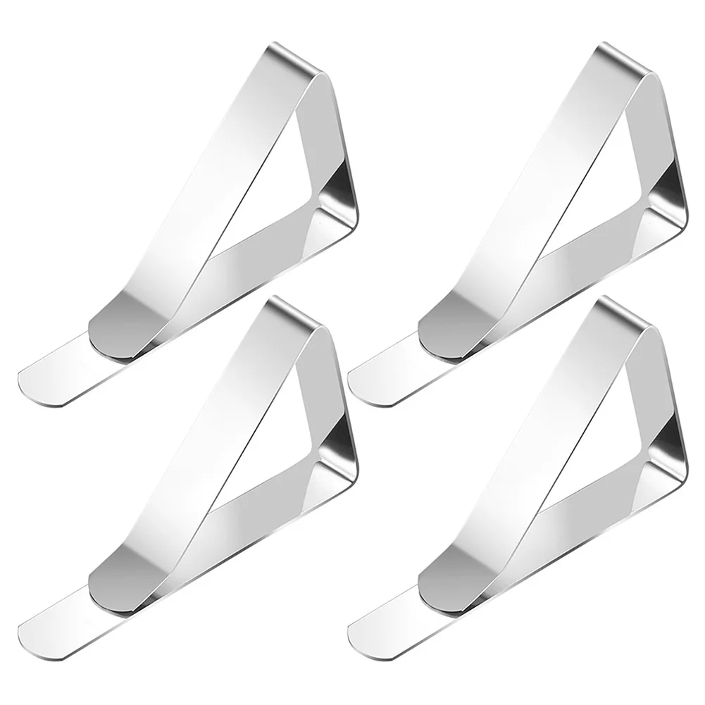 4/6/8 pezzi supporto di fissaggio clip per tovaglie in acciaio inossidabile adatti a tavoli spessi fino a 1,7 pollici antivento per matrimoni festa di laurea