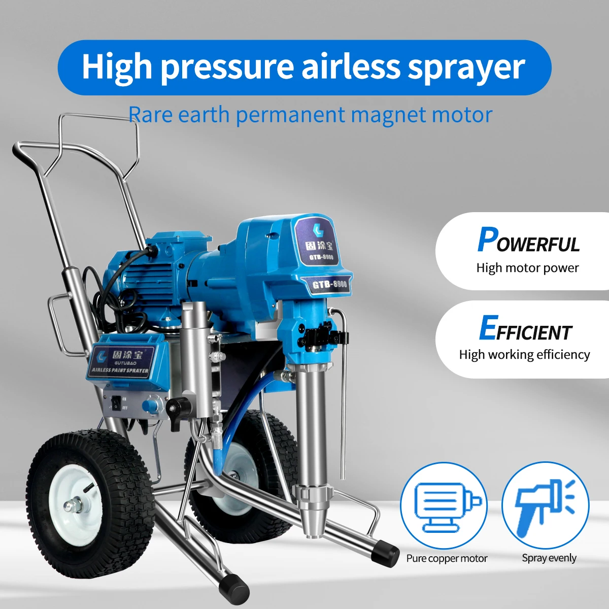 2022 Airless Sprayer 8900 Professional Putty Sprayer 4000W Suitable For Large Interior And Exterior Wall ship Rust Prevention