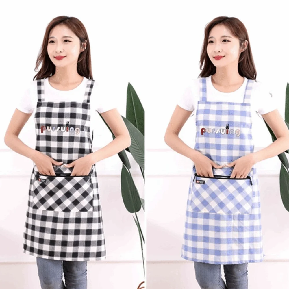 Multipurpose Stain-Resistant Kitchen Apron Breathable Cotton Cooking Apron Sleeveless Wipeable Hands Coffee Uniform Home Kitchen