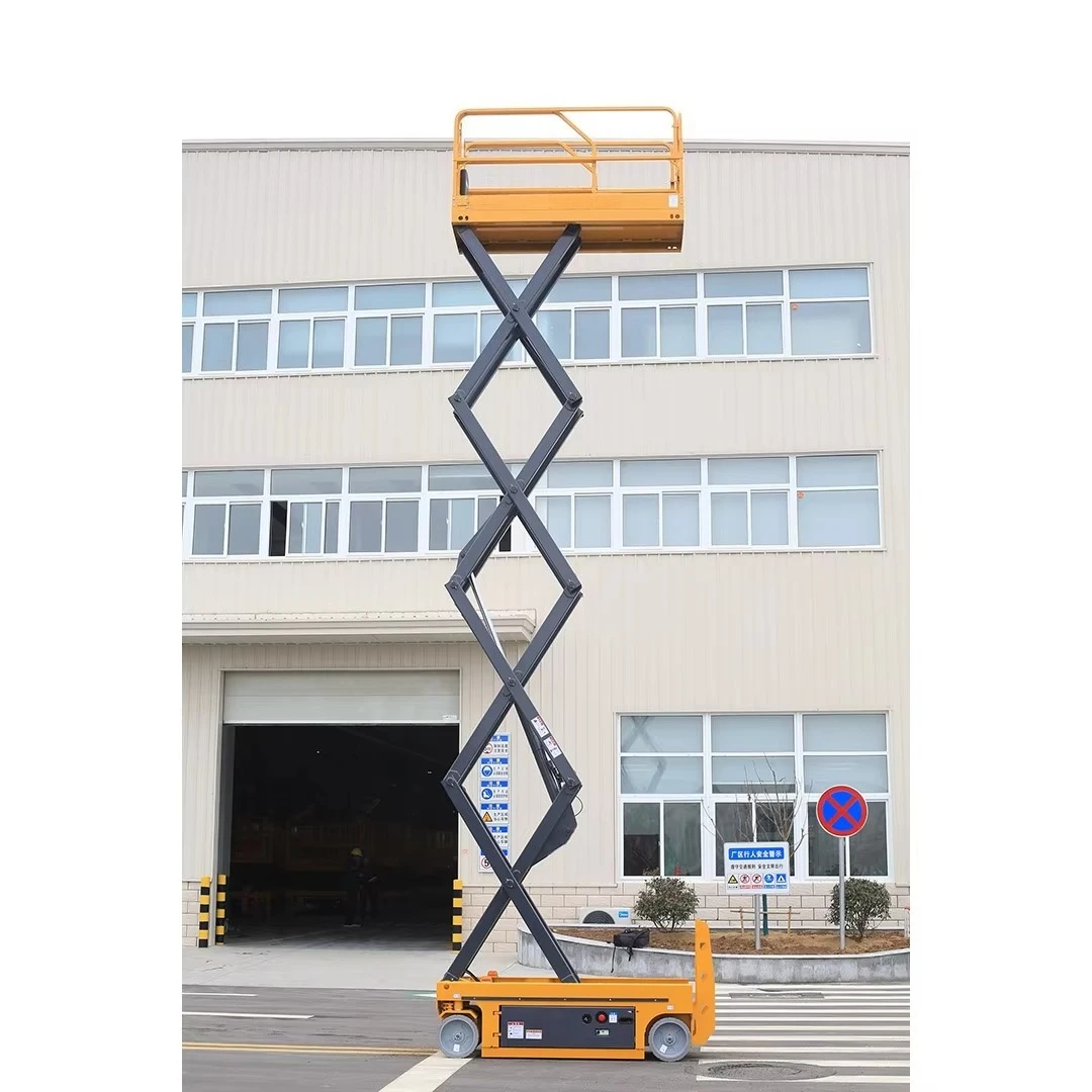 Portable Wheeled Scissor Lifter Lifting Platform Easy Push Move For Multi Location Maintenance Projects