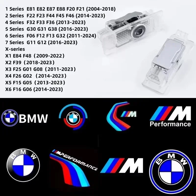 

Car Door LED HD Welcome Courtesy Shadow Projector Lamp Logo Light For BMW E46 E39 E90 E60 E36 F30 F10 E34 E30 X5 Car Accessories