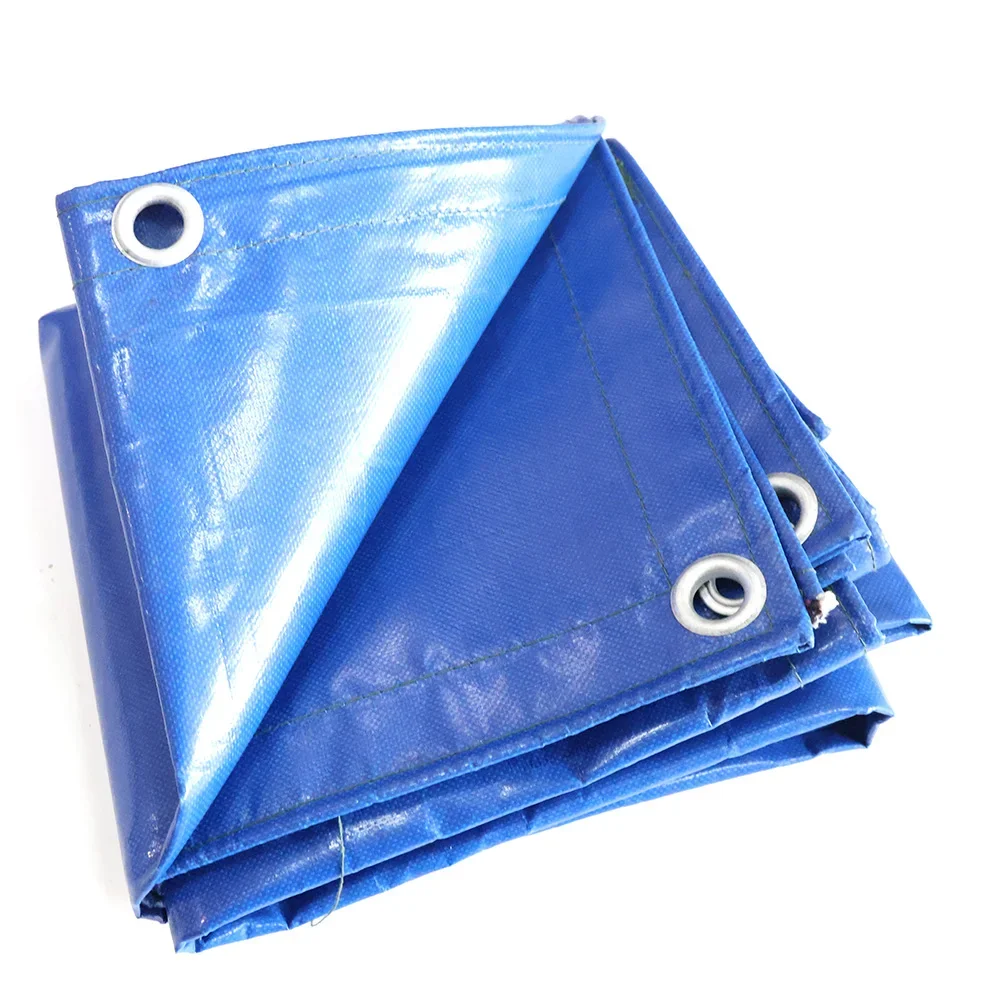 

【From China】Blue Tarpaulin Waterproof PE Tarpaulin 12x14 Feet Medium Weight Tarpaulin