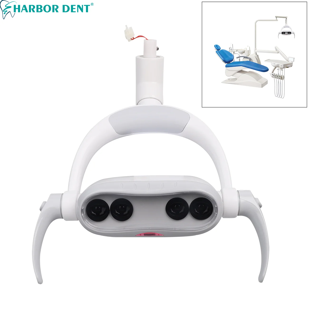 

Dental 4LED Light Oral Lamp For Implant Dental Chair Cold Light Shadowless Induction Light Dentistry Clinic Equipment