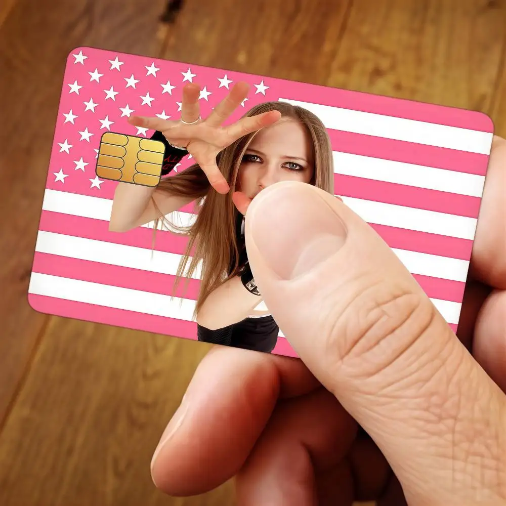 Singer Avril Lavigne Credit Card Public Transportation Cards Protective Sticker Waterproof Card Face Decoration 4PCS