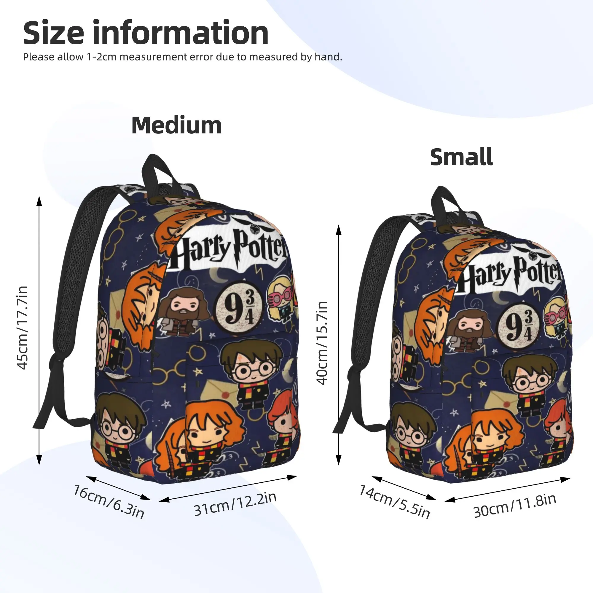 H-HP-P Harrys potters magic Backpack for Men Women Cool Student Hiking Travel Daypack  College Shoulder Bag with Pocket view 4