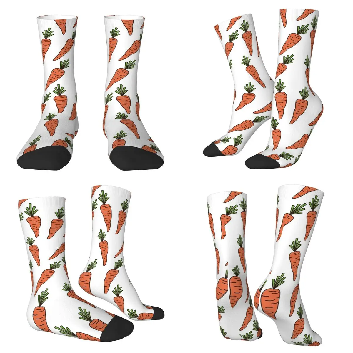 

Очаровательные веганские носки с рисунком морковки, высококачественные носки в стиле Харадзюку, всесезонные длинные носки унисекс, подарки на День святого Валентина