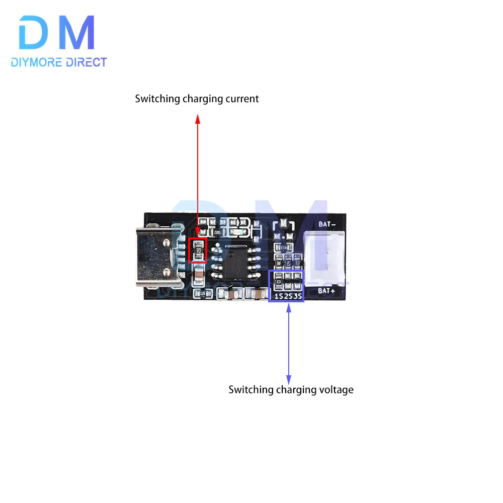 DC 5V 500mA TYPE-C CN3085 Battery Charger Charging Module Board Input DC 5V