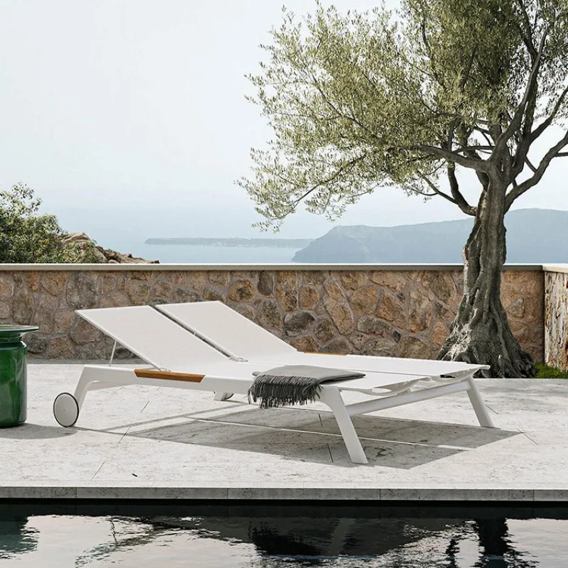Hotel B & B Beach Chair Outdoor Lounging Pool Loungers Balcony Courtyard Swimming Pool Lounging Outdoor