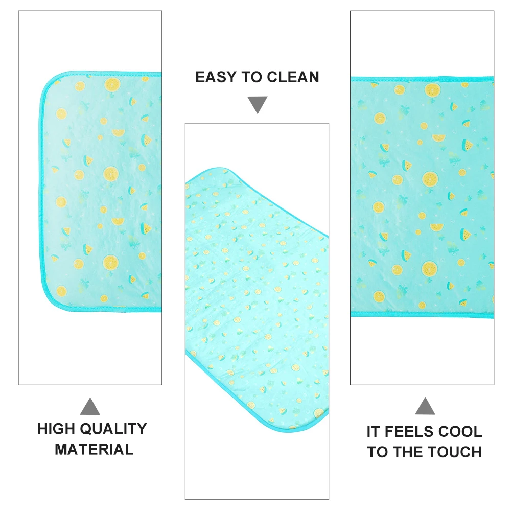 

Pet Ice Mat Breathable Cooling Pad Cat Indoor Blanket Mats Blue Silk Bed Cushion Sleeping