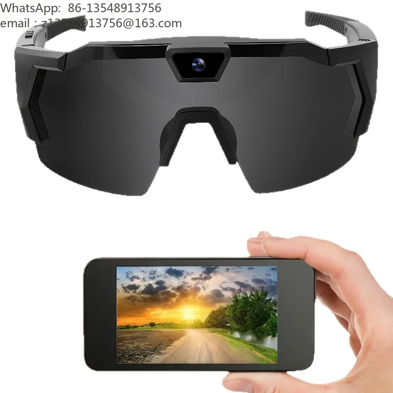 Camera Sunglasses, Smart Eyewear Video Recorder, Outdoor Cycling Action DV for Photo and Video Recording