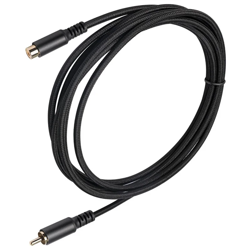 3CGRO-2X RCA Extension Cable RCA Audio Video Cable RCA Male To Female Cord For Speaker, Subwoofer, Camera, HDTV, 1.8M