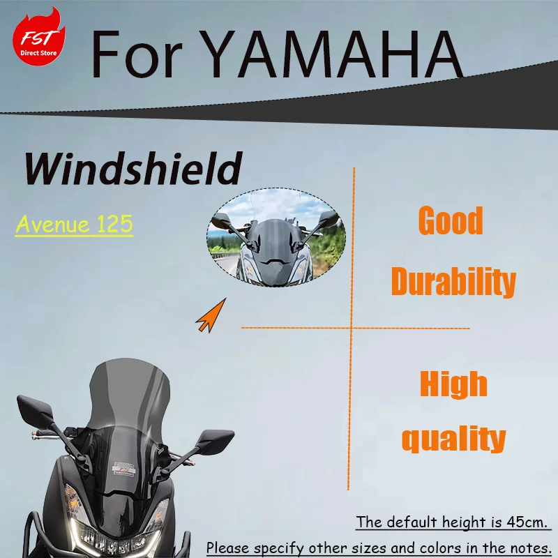 Front Windshield with Mirror Forward Bracket for Yamaha Cygnus 125 Avenue 125 Scooter
