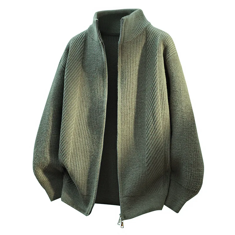 

Новые осенние мужские кардиганы с воротником-стойкой, верхняя одежда, свитер, качественные мужские деловые повседневные трикотажные кардиганы, свободные свитера 4XL