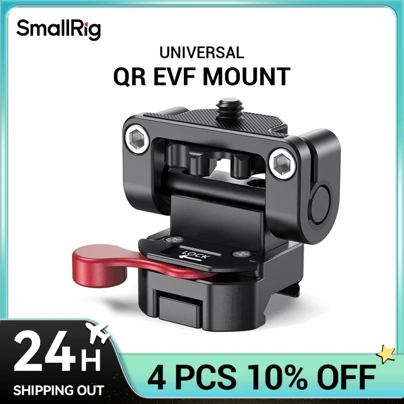 SmallRig Dual Camera EVF Mount with a Nato Clamp Quick Release Adjustable Monitor Holder For follow focus