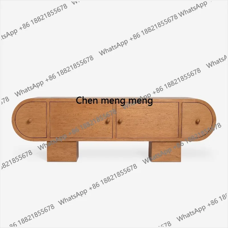 

Solid wood TV cabinet, simple storage in retro living room, storage, decoration, side cabinet