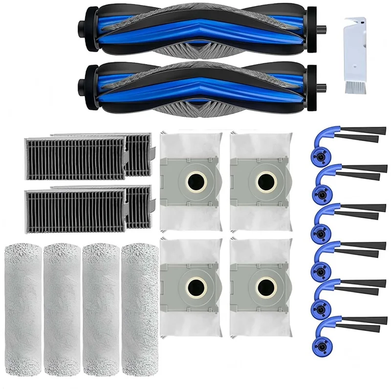

N83R Main Side Brush Dust Bag Roller Rag Filter(21PCS) Replacement Parts For Ecovacs Deebot X9 Pro Omni/X9 Pro Vacuum Cleaner