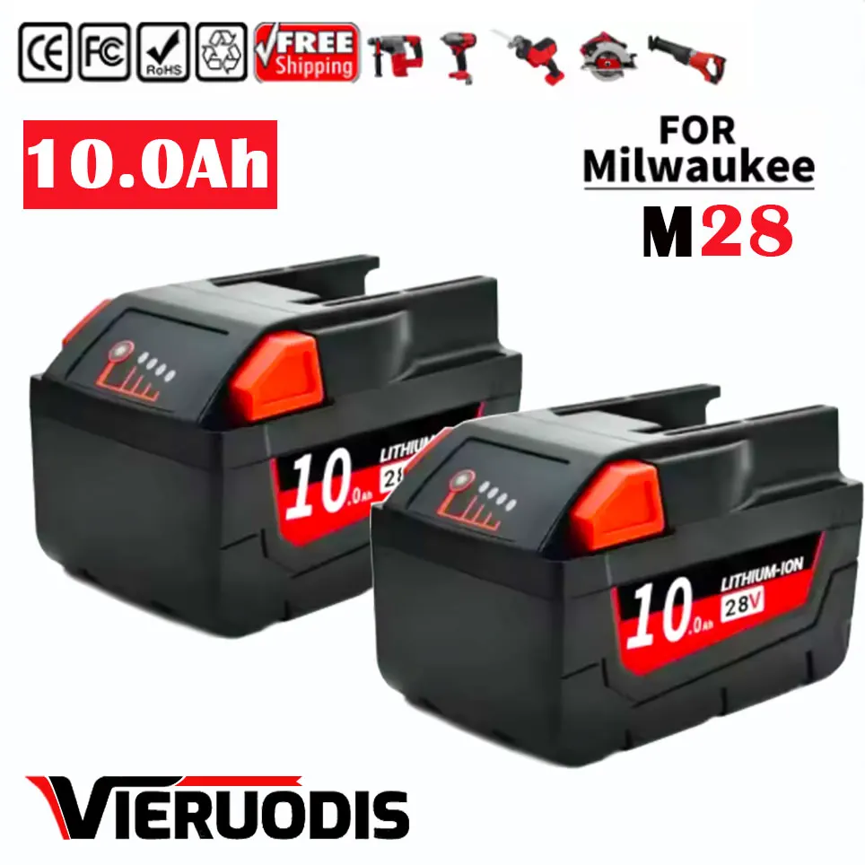 28V 6.0Ah Li-Ion Battery For MILWAUKEE M28 V28 Power 48-11-2830 28Volt Cordless