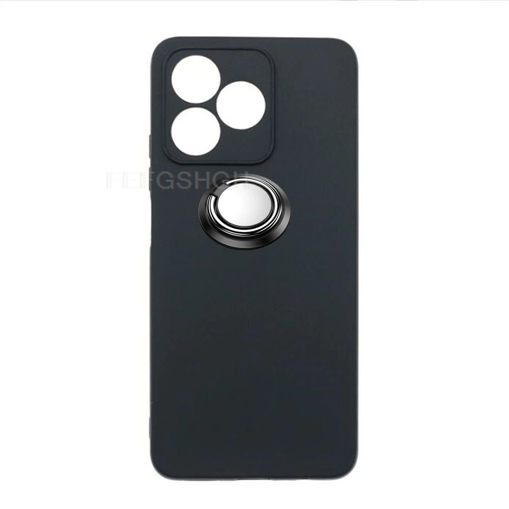 For Realme Note 50 Realme C60 C51 C53 Narzo N53 RMX3834 RMX3830 Back Ring Holder Bracket Phone Cover TPU Soft Silicone Case