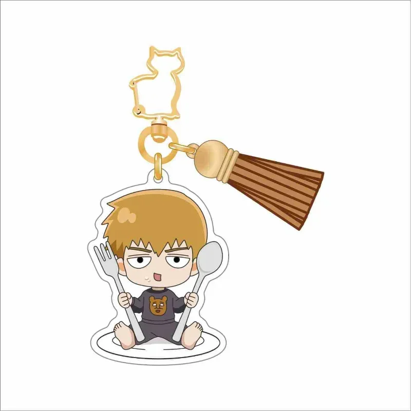 Shigeo kageyama Néptömeg reigen Népi anime-related akril keychain Iskola Olvasottság Medál Anime keychain Beszedés Kardbojt keychain