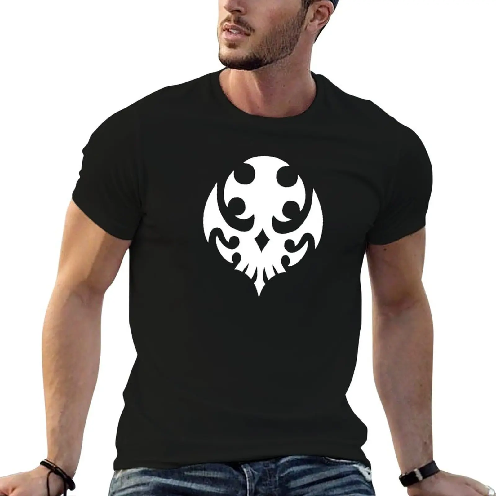 Neo The World Ends With You – White Skull Pin T-Shirt Basic Simple Casual Short Sleeve Tee