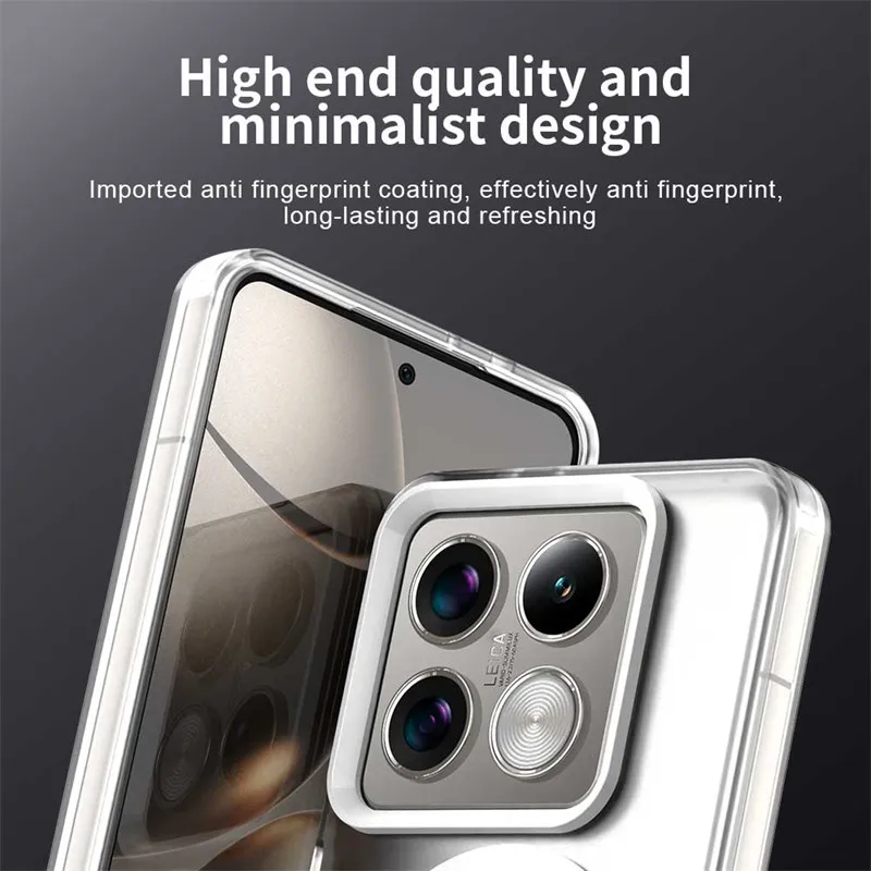 For Xiaomi 14T Pro Case Xiaomi 14T 14T Pro 5G Cover Matte PC + TPU Magsafe Wireless Charging Magnetic Phone Cover Xiaomi 14T Pro