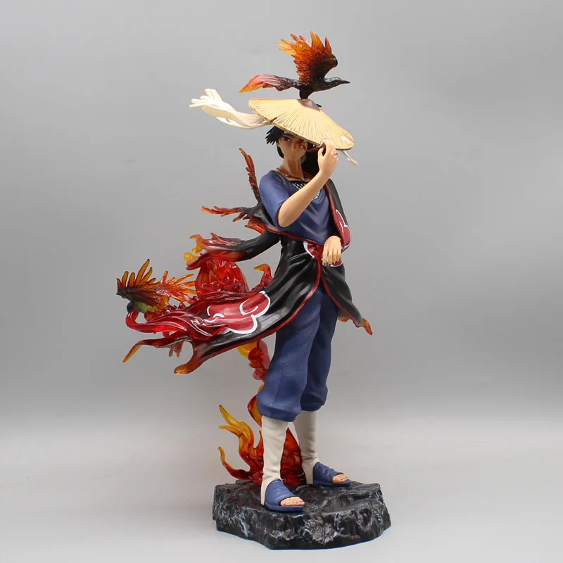 

29cm Naruto Anime Figure Uchiha Itachi Figurine Akatsuki Figures Itachi Statue Hat Figurine PVC Model Collectible Decoration Toy