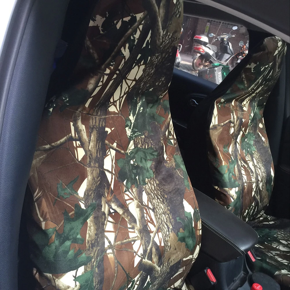 2pcs/set Universal Camouflage Front Seat Cover Bucket Seat Cover Protectors