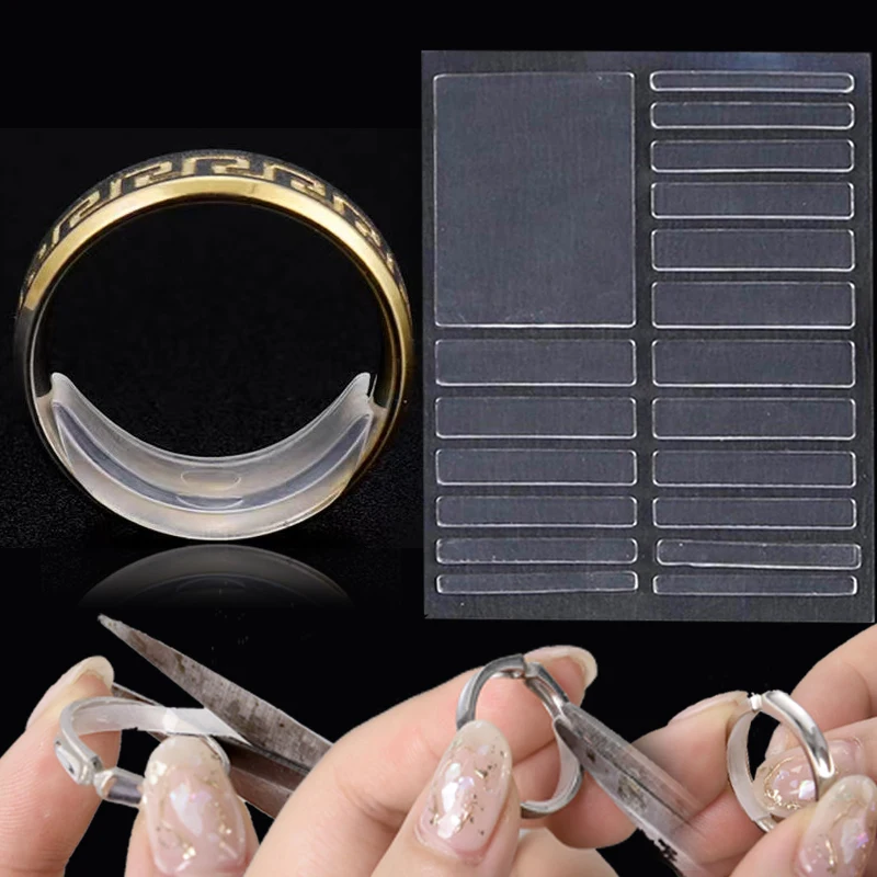 18Pcs Transparent Ring inner Size for Big Size Rings Anti Lost Invisible Ring Fixed Tightener Reducer Resizing Sticker