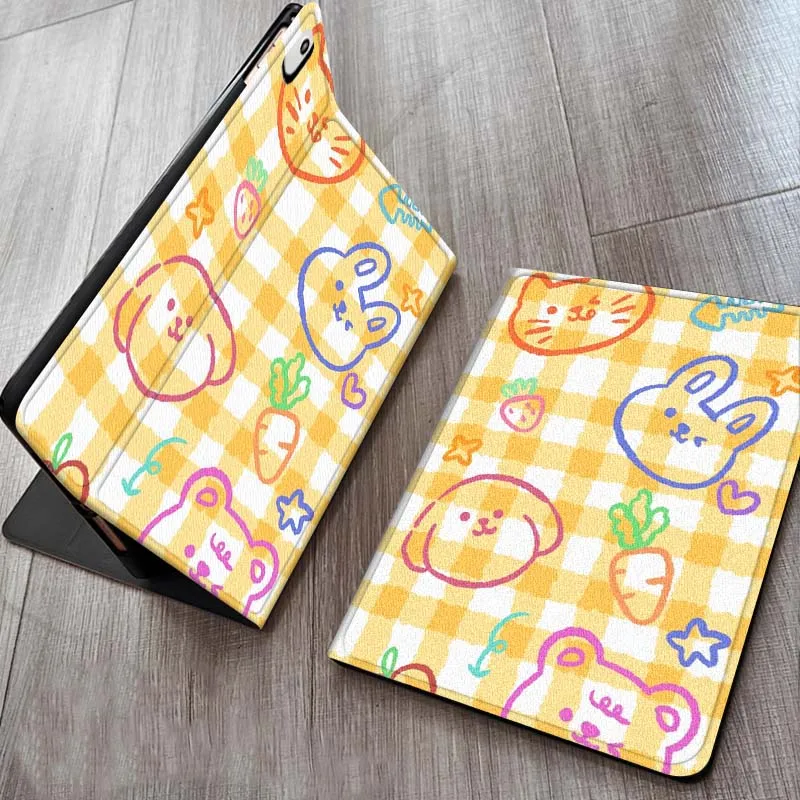 

Colorful Line Animal Pattern For iPad Pro 7 8 9 Gen 2 11 13 5th 6th 10th 11th M5 M4 12.9 10.9 10.2 Inch 2024 2025 Tablet Case