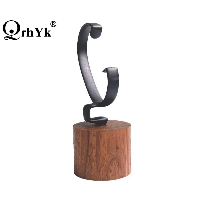 C Shaped Solid Wood Watch Holder Premium Jewelry Display Stand 1PC for Earring Ring Bracelet Home Decor & Storage