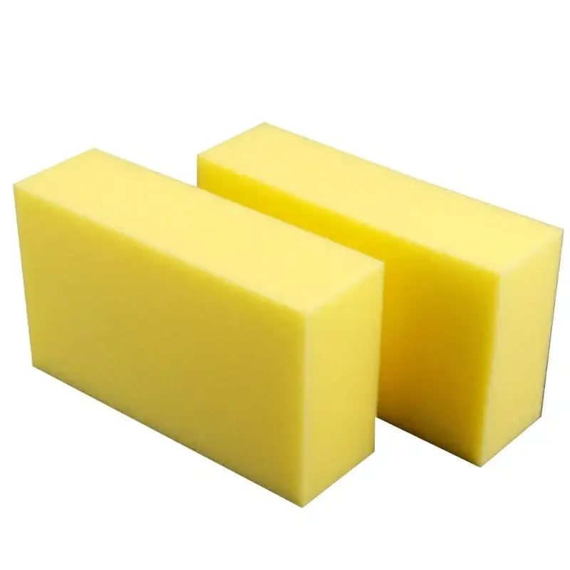 5 Pcs Yellow Car Wash Wax Square Sponge Extra Soft Large Size Washing Cellulose Super Absorbent Multi-use Cleaning Tool