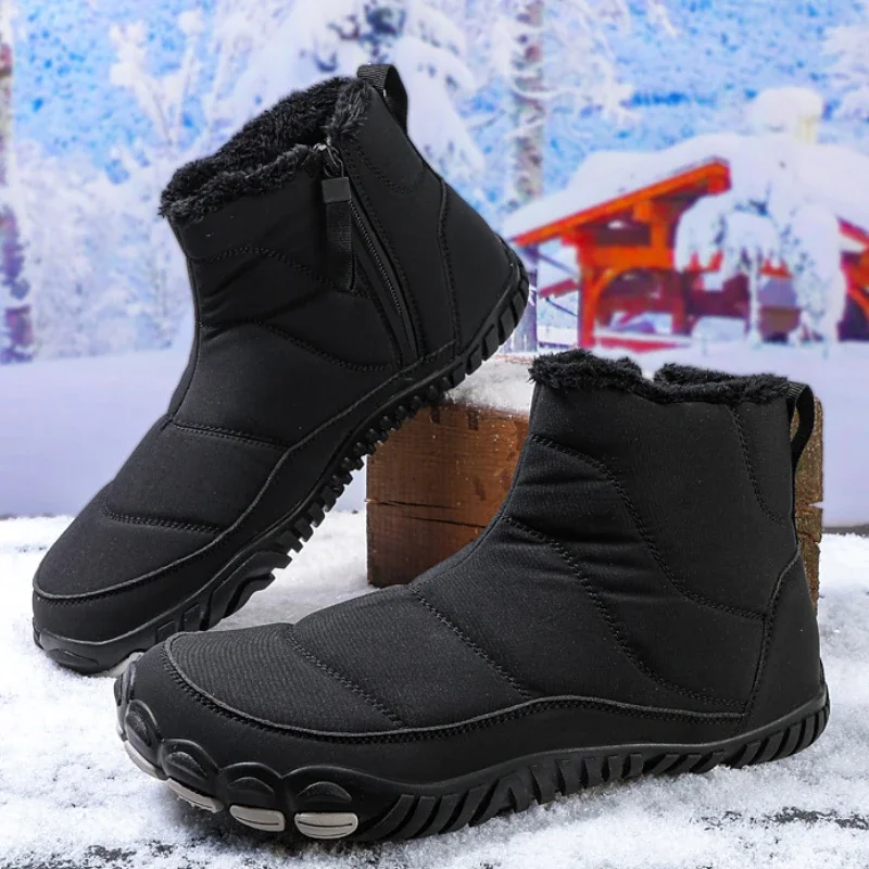 Quality Men's Snow Boots Plush Warm Men's Boots Hot Sell Comfortable Wear-resistant Scratch-resistant Waterproof Shoes for Men