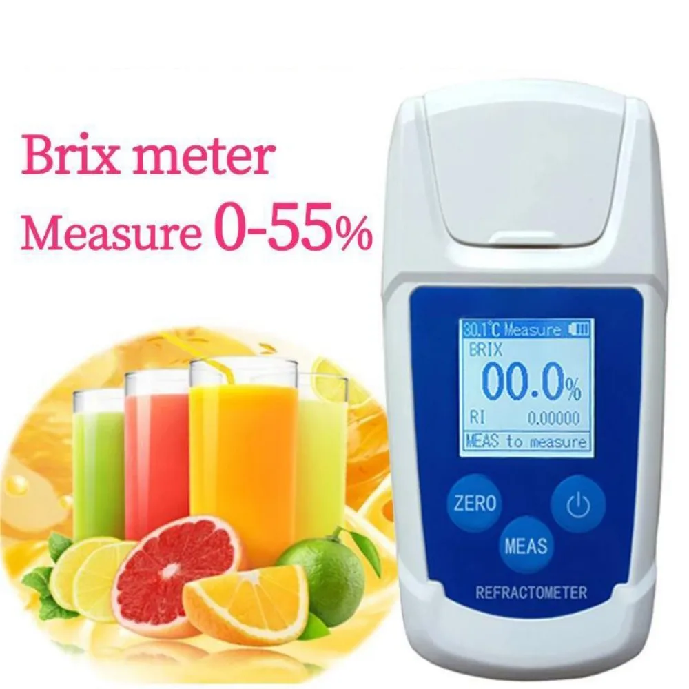 32% 55% Auto Brix Autorefractometer Sugar Refractometer Optometry Equipment Ophthalmoscoscope For Fruit Drinks Sugar Brix Tester