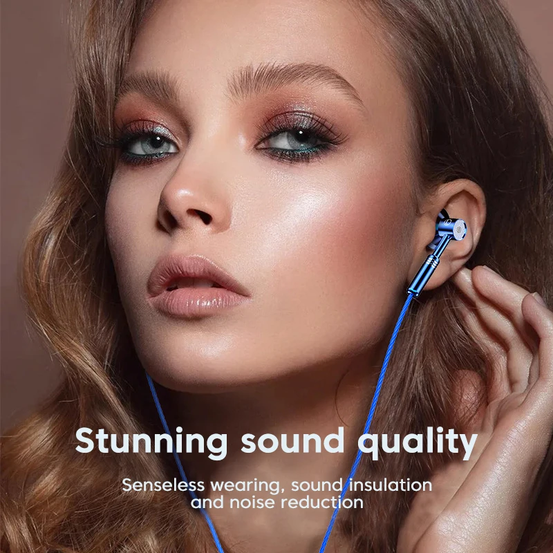 OLAF Metal 3.5mm Headphones Wired Earphones Gaming Earbuds Sports Headset With Microphone For Smart Phones Samsung Xiaomi Huawei