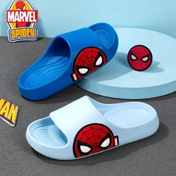 Dzieci Cute Cartoon Spider-man sandały i kapcie chłopców lekka miękka podeszwa buty do domu łazienka antypoślizgowa podeszwa kapcie