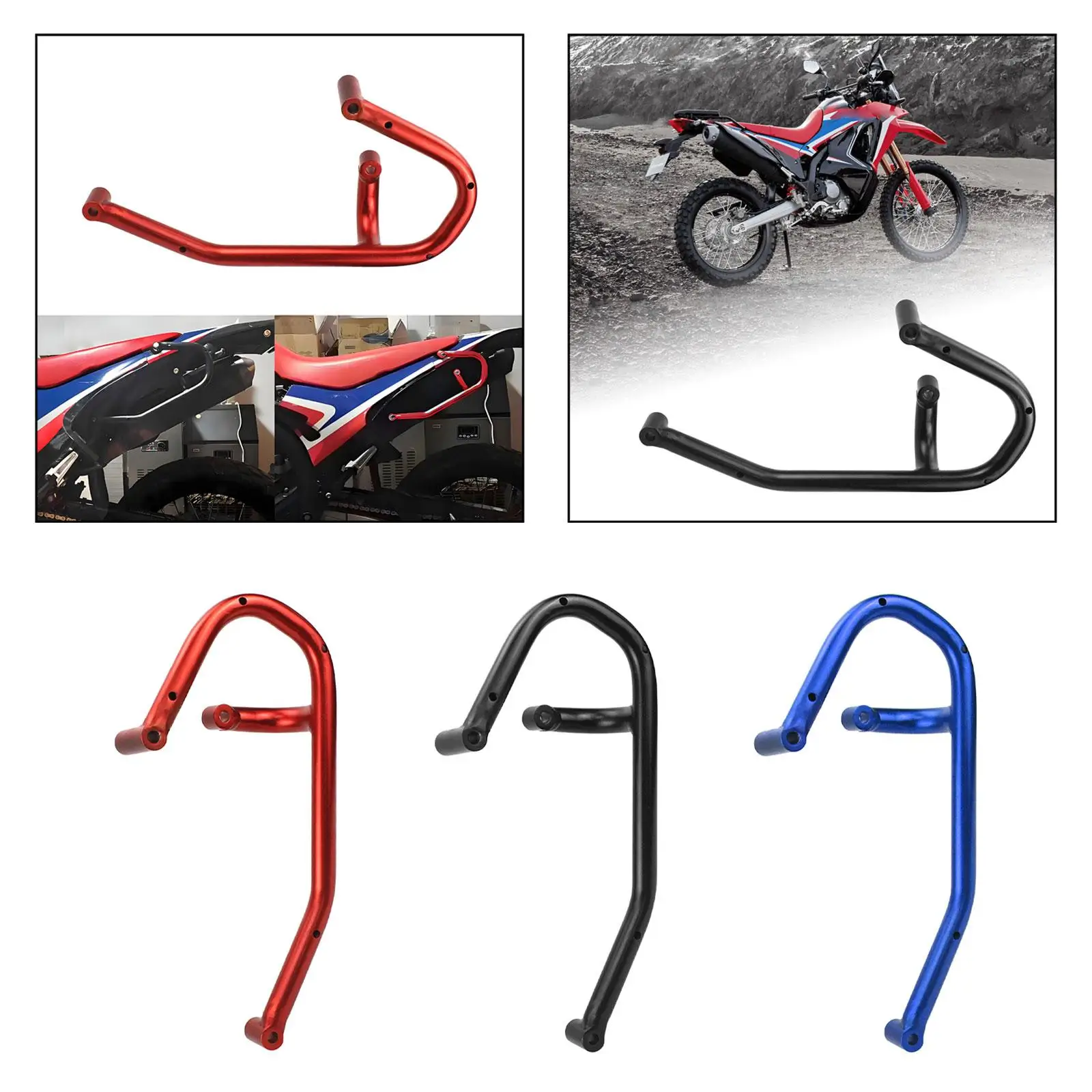 

Motorbike Rear Passenger Grab Bar Sturdy Seat Hand Rail Maintenance for Honda CRF250L 2012-2016