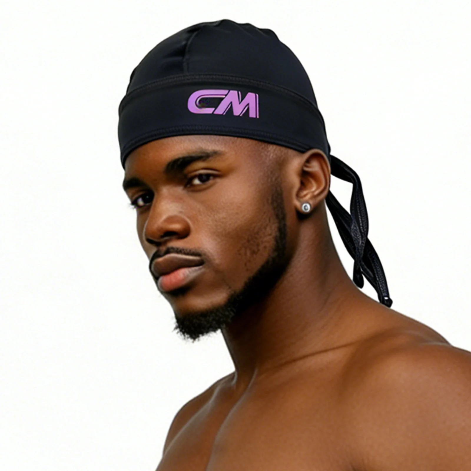 Unisex Durag Piratenhut Bandana Turban Kappe für Männer und Frauen mit Langem Schwanz Hip-Hop Du-Rag Sport Kopftuch mit Schnürung – Detail 5