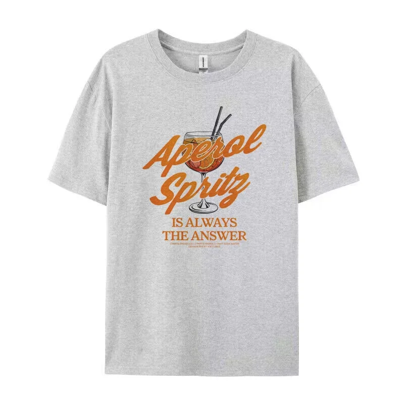 Aperol Spritz donne citazioni divertenti T-Shirt Retro alcol bevanda T Shirt cotone sciolto Cocktail Party Graphic Tees Unisex top regali